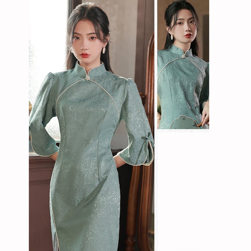 [RUYUN Series]★Cheongsam dress★ Chinese-style dress for slimming parties, weddings, photo shoots ML XL 2XL 3XL