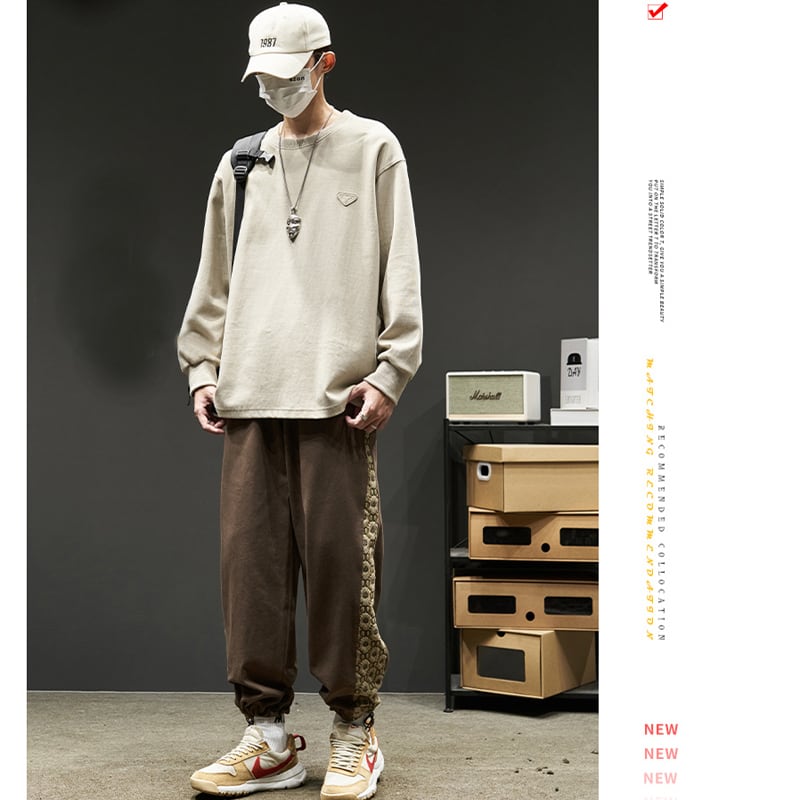 [Hkoimzen Series] ★Casual Pants★ 2color Pants Bottoms Switchable Unisex Men's Coffee Color Beige