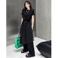 Load image into Gallery viewer, [YIDAO Series] ★Casual Pants★ Switching Chinese Clothes Black Black Skirt + Trousers Integrated Slimming Wear
