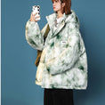 Load image into Gallery viewer, [Morimoto Series] ★Winter Coat★ 3color Cotton Coat Unisex Men's Print Gray Blue Green
