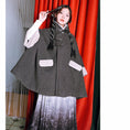 Load image into Gallery viewer, [Ancient monster house---Shanhai Jing Kunlun series] ★China style coat★ Outer coat Lasha loose thick warm gray cloak coat
