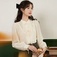 Load image into Gallery viewer, [Muni Series] ★Chinese style shirt★ Tops, long sleeve shirt, Chinese clothes, improved Han clothes, Chinese elements, Han clothes shirt, apricot
