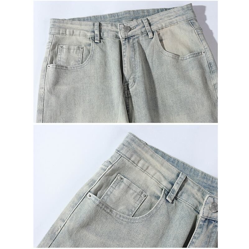 [BIGEMAN Series] ★Denim pants★ Bottoms, pants, unisex, men's, large size, cheap, easy to match