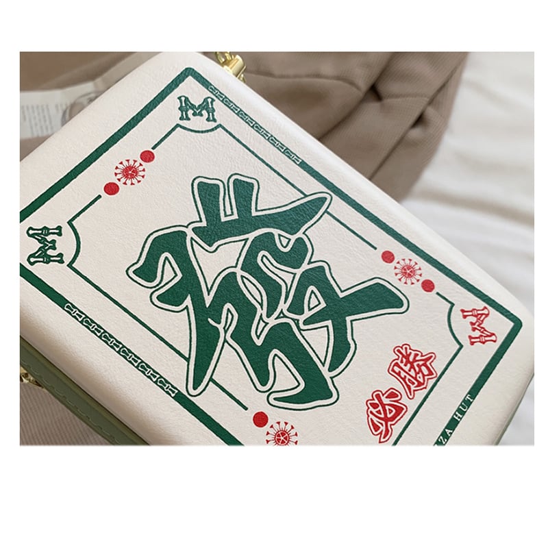 [TIANBAI series] ★Shoulder bag★ 3 types Mahjong mahjong cute green color scheme bag