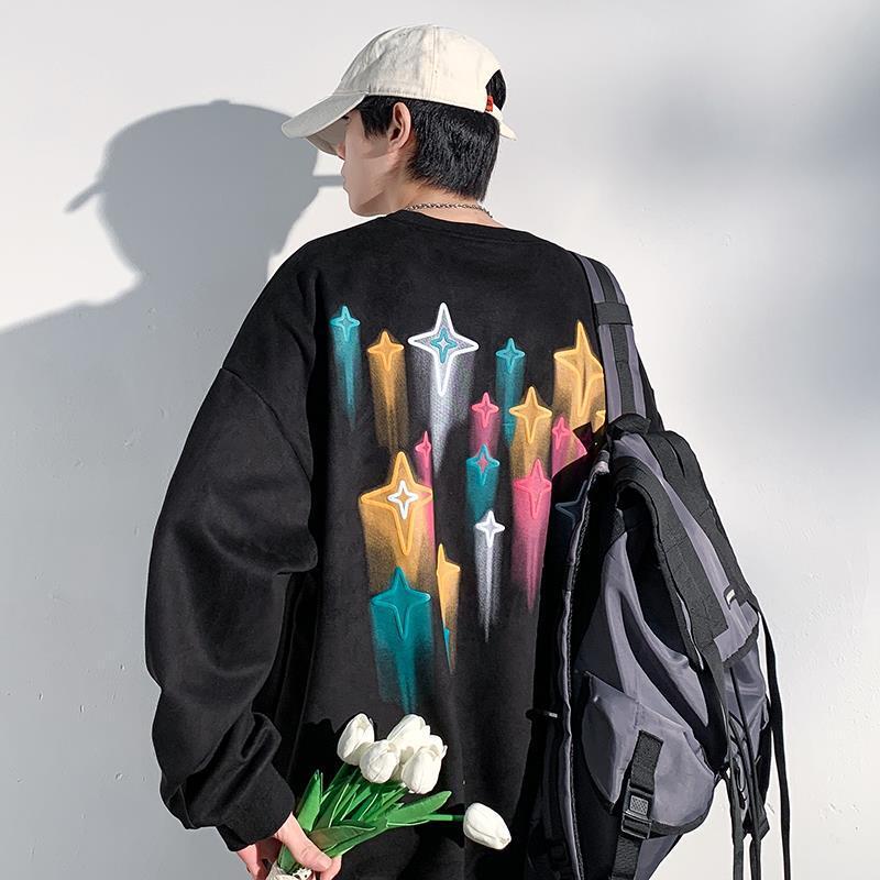 [PANGPNAGSAO Series] ★Tops★ 2color Unisex Men's Large Size Star Pattern