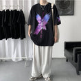 Load image into Gallery viewer, [SGLL Series]★T-shirt★ 3 colors men's unisex butterfly summer black white purple large size
