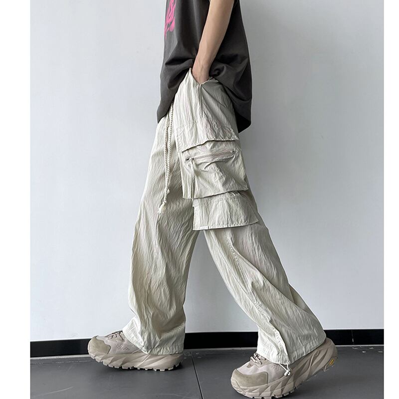 [KADISHOU series] ★Casual pants★ 3color pants bottoms unisex men's black beige pink