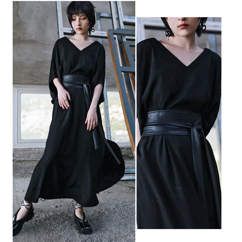 [Daiseiryusu Series] ★Belt★ Obi, Accessories, Decorations, Easy to match, PU Black, Plain, Simple