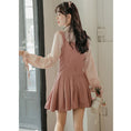 Load image into Gallery viewer, [MEIYI Series] ★One Piece★ Women's Short Length Faux Layered Ribbon Commuting Date Cute
