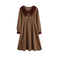 Load image into Gallery viewer, [CHIC Series]★Dress★ Faux Layered Corduroy Retro Ladies S M L XL
