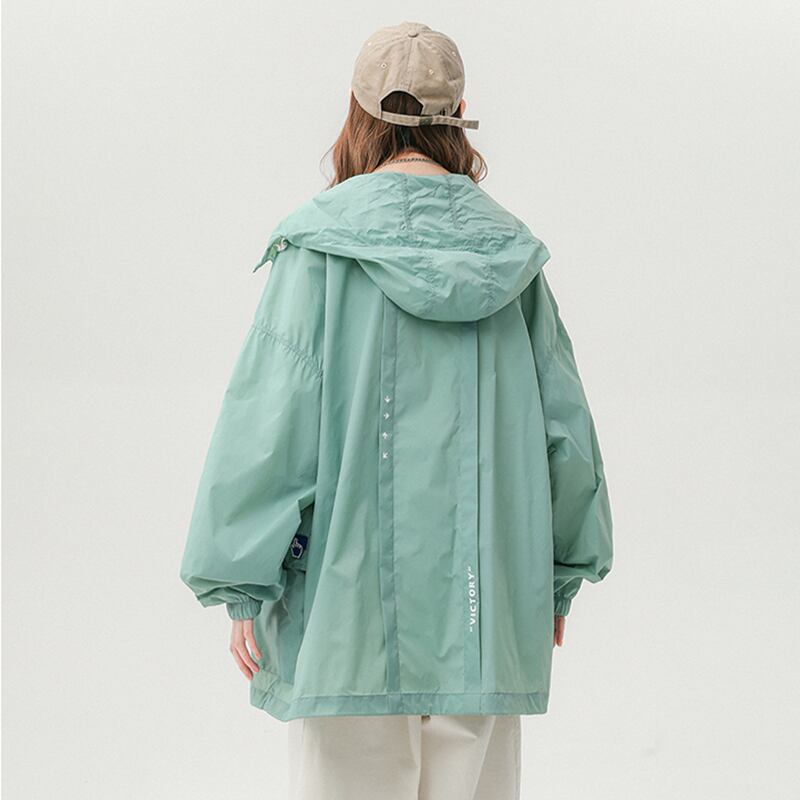 [Fujiiman Series] ★Thin Jacket★ Outerwear 3color Unisex Men's Large Size Thin Summer Clothes Green White Gray