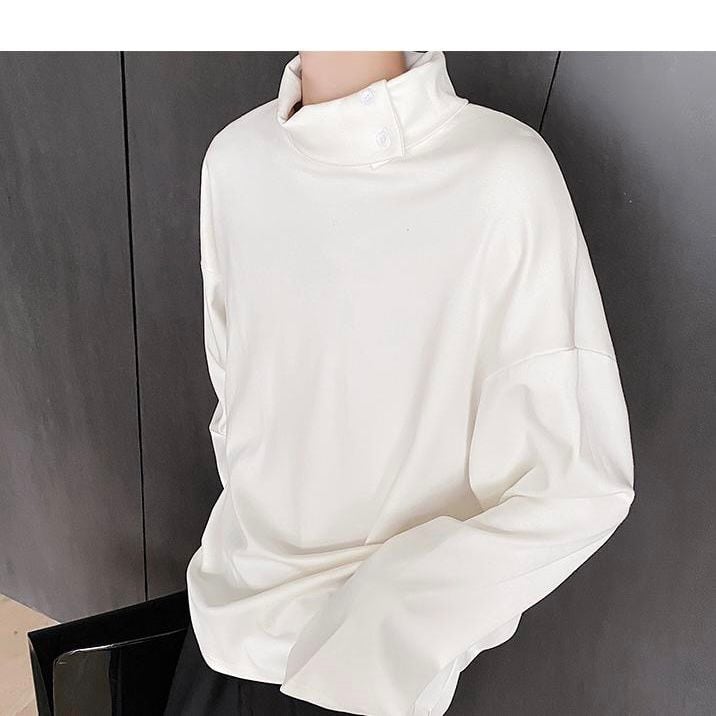 [Kouisha Series] ★Tops★ 2color Unisex Men's Simple Plain White Black White Black ML XL