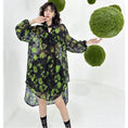 Load image into Gallery viewer, [YIDAO Series]★Setup★ 2-piece set, top and bottom set, shirt + shorts, slimming, cool, green, green
