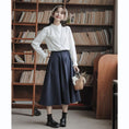 Gallery viewerに画像を読み込む, 【SAIERMOシリーズ】★チャイナ風シャツ★ トップス チャイナボタン コットン 可愛い スタンドネック 長袖シャツ 白
