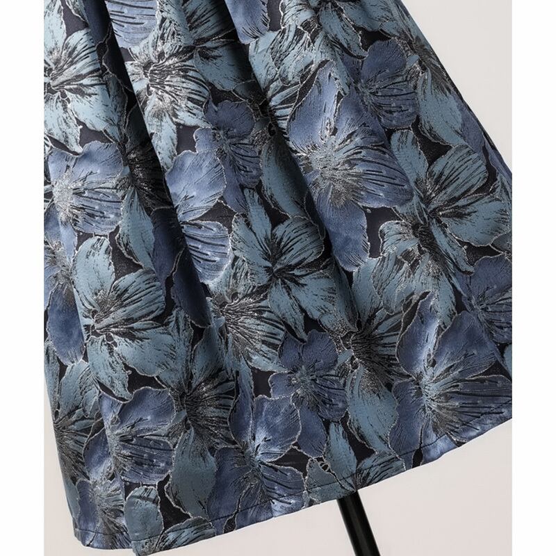 [MOERBEN Series]★Skirt★ Bottoms Floral pattern skirt Oil painting style Blue Blue High waist Cute