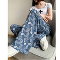 Load image into Gallery viewer, [FENGLIN Series] ★Casual Pants★ Bottoms Trousers Cool Blue Blue Slimming Print Summer Clothes Paisley
