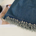 Load image into Gallery viewer, [Togawa Series] ★Denim Pants★ Gaucho Pants Trousers Bottoms Wide Pants Blue Blue ML
