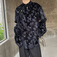 Load image into Gallery viewer, [Illustrated series] ★China style shirt★ 2color tops velvet unisex men's ML XL black green
