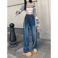 Load image into Gallery viewer, [CHUNUO series]★Pants★ Casual pants Denim pants Blue Blue Large size Slimming Fashionable
