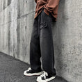 Load image into Gallery viewer, [PV Series]★Denim Pants★ 2color Bottoms Unisex Men's Large Size Pocket Blue Black
