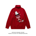 Load image into Gallery viewer, [KKYESIOU Series]★Sweater★ 3color Tops High Neck Christmas New Year Rabbit Unisex Men's Red Green Black
