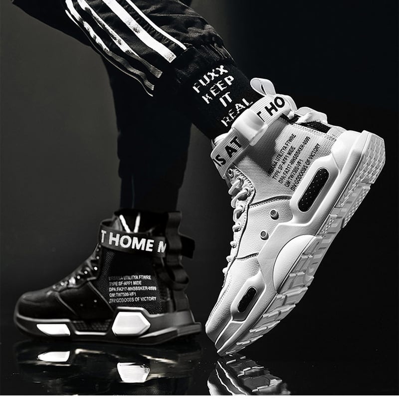 [Fufufu Series]★Shoes★ 2color Black or White Sports Shoes Sneakers Size 39-44 Futuristic Shoes Unisex Men's