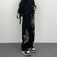 Load image into Gallery viewer, [MGJM Series]★Casual Pants★ Trousers Bottoms Denim Pants Unisex Men's Spider Black Black
