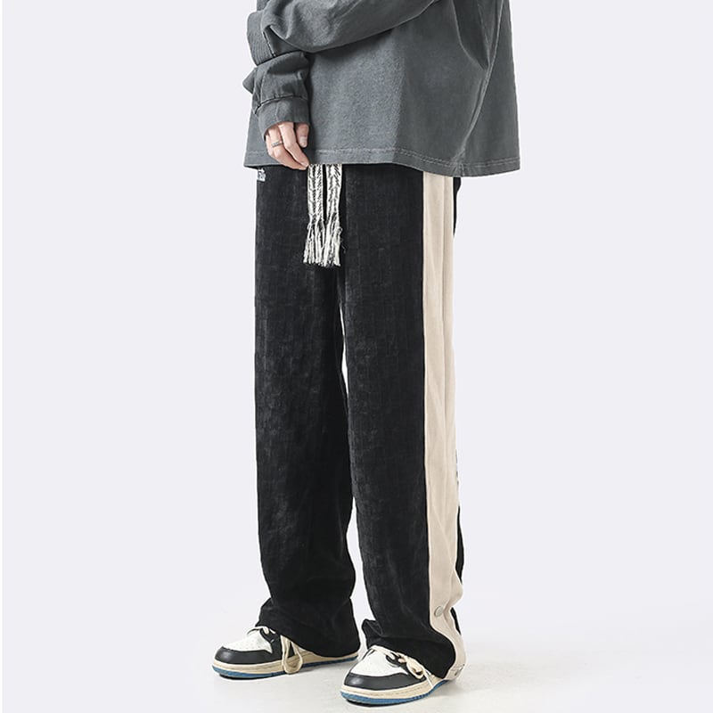 [Teijaku Series] ★Casual Pants★ 3color Bottoms Unisex Men's Corduroy Coffee Color Black Gray