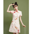 Load image into Gallery viewer, [XIANGSHU Series] ★Cheongsam dress★ Short length, slimming, party, wedding, large size, improves temperament
