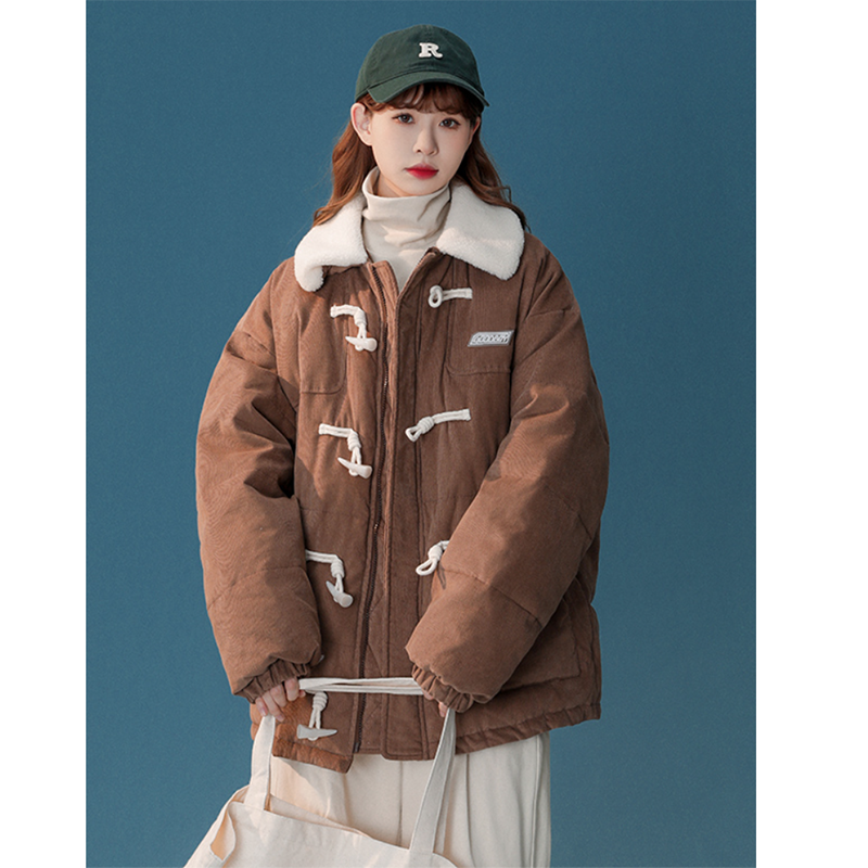 [Suikoishi Series] ★Winter Coat★ Cotton Coat Outerwear 2color Unisex Men's No Hat Beige Coffee Color