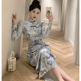 Load image into Gallery viewer, [NANA Series]★Cheongsam dress★ Dress, velvet, long length, slimming, improving temperament, sexy
