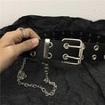 Load image into Gallery viewer, [Demon King Series] ★ Belt + Chain ★ 2-piece set Easy to match Accessory Black Black Retro Great Demon King
