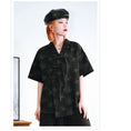 Load image into Gallery viewer, [Ancient monsters --- Ink series] ★China style shirt★ Tops Short sleeve shirt Black Black China button
