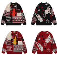 Load image into Gallery viewer, [Satoru Series]★Sweater★ 2color Tops Christmas New Year Unisex Men's Red Black Retro Easy to match
