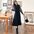 Load image into Gallery viewer, [Dong Xiaojie Series] ★Long sleeve dress★ Large size ladies dress Plaid pattern Commuting Black Black
