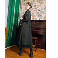 Load image into Gallery viewer, [Ancient mansion --- 臇薇 series] ★China style dress★ Long dress Black Black China button
