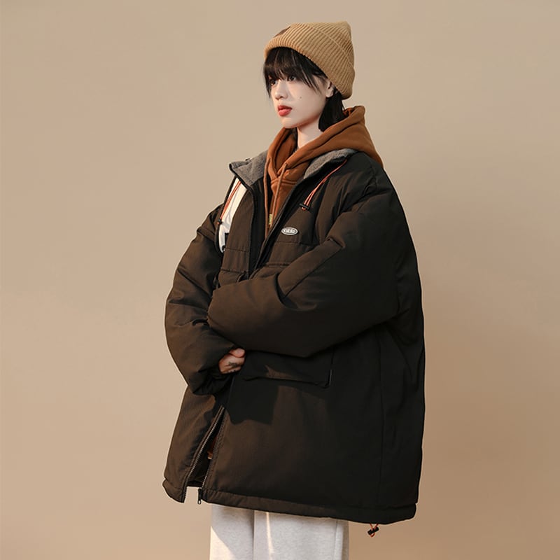 [Morimoto Series] ★Winter Coat★ Cotton Coat 3 colors Thick Warm Unisex Men's Loose Blue Green Black