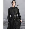 Load image into Gallery viewer, [Big Blue Dragon Series] ★China style shirt★ Long shirt, shirt dress, slit, simple, long length, original, slimming fit
