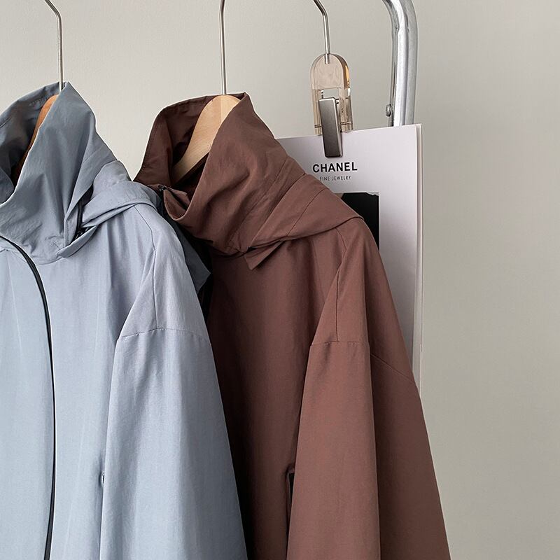 [Tenkawa Series] ★Outer★ 2color Jacket Short Length Simple Easy to Match Blue Coffee Color