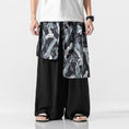 Load image into Gallery viewer, [Grass ink series] ★China style pants★ 4color black or white or blue or navy men's gaucho pants gaucho crane
