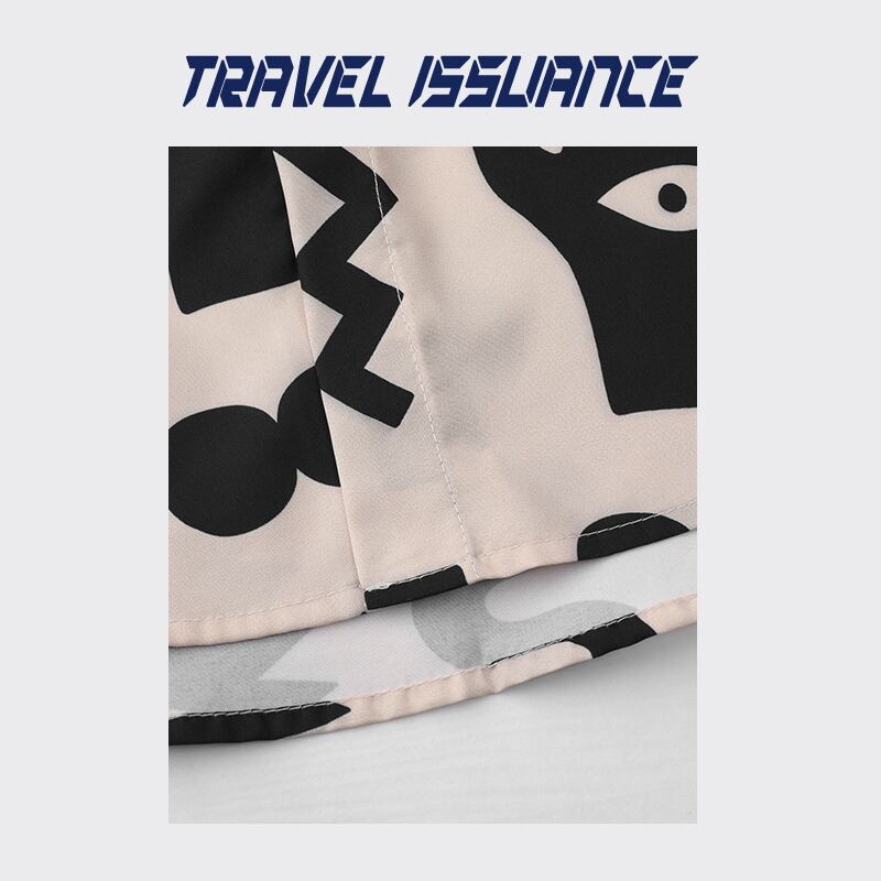 [TRAVEL ISSUANCE Series]★Shirt★ Hawaii Aloha Shirt Unisex Men's Short Sleeve Shirt Cute