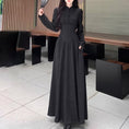 Load image into Gallery viewer, [Dong Xiaojie Series] ★China style dress★ Long length, large size, slimming, black, black
