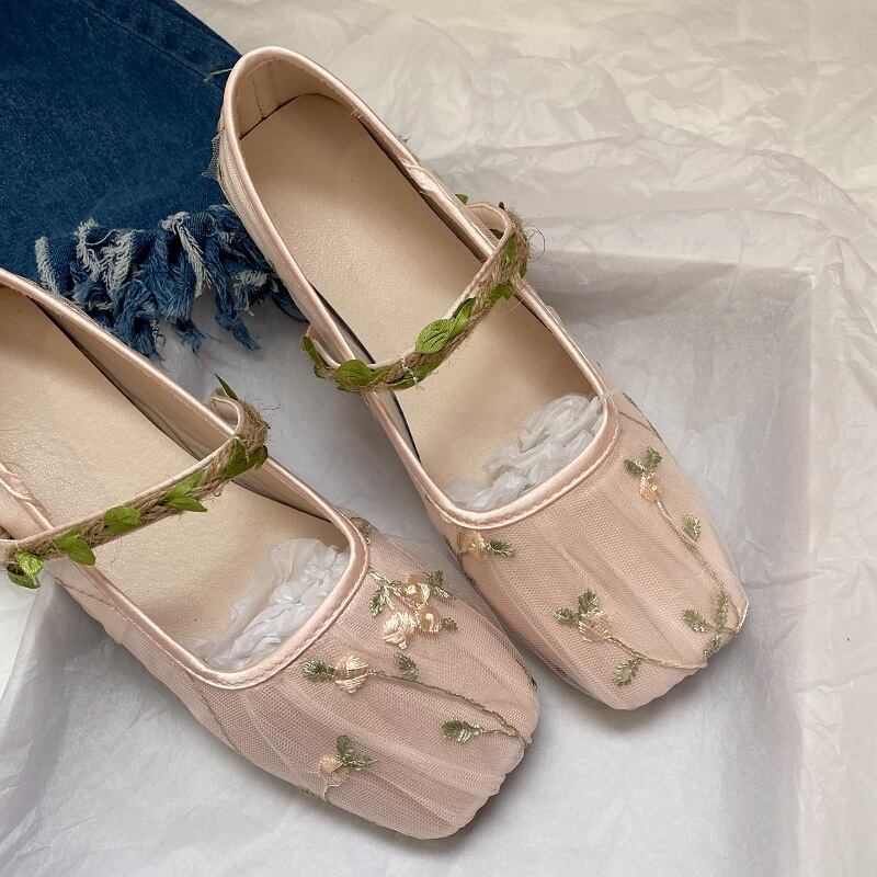 [Sweet Y Series] ★Embroidered shoes★ Size 35-39 Shoes Chinese style shoes Tang clothing Han clothing Retro Pink