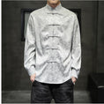 Load image into Gallery viewer, [BITIWO Series]★China style shirt★ Men's 6color tops Dragon crest large size black white blue silver yellow red thin
