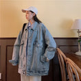 Load image into Gallery viewer, [SZJ Series]★Denim Jacket★ 2color Blue or Black Outerwear Jeans Loose Date Commuting
