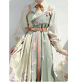 Load image into Gallery viewer, [Hanayu Poetry Series] ★Chinese style setup★ Shirt + hanging dress Green Green Cute Improved Hanfu
