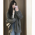 Load image into Gallery viewer, [SUFEI Series]★Cardigan★ Sweater Irregular Retro Gray Gray Casual Easy to Match
