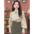 Load image into Gallery viewer, [Misslin Fashion Series]★Setup, single item order★ Shirt or skirt, green, date, commuting, office lady, easy to match
