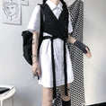 Load image into Gallery viewer, [Queen Series]★Setup Single Order★Shirt or Vest Double Collar Short Length Cute Black White
