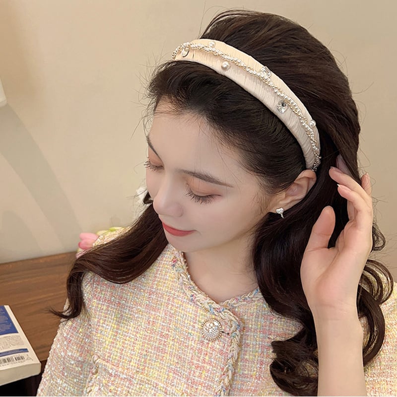 [Rainou Series] ★Headband★ 3color Hair Ornament Ladies Accessories Black Beige Apricot